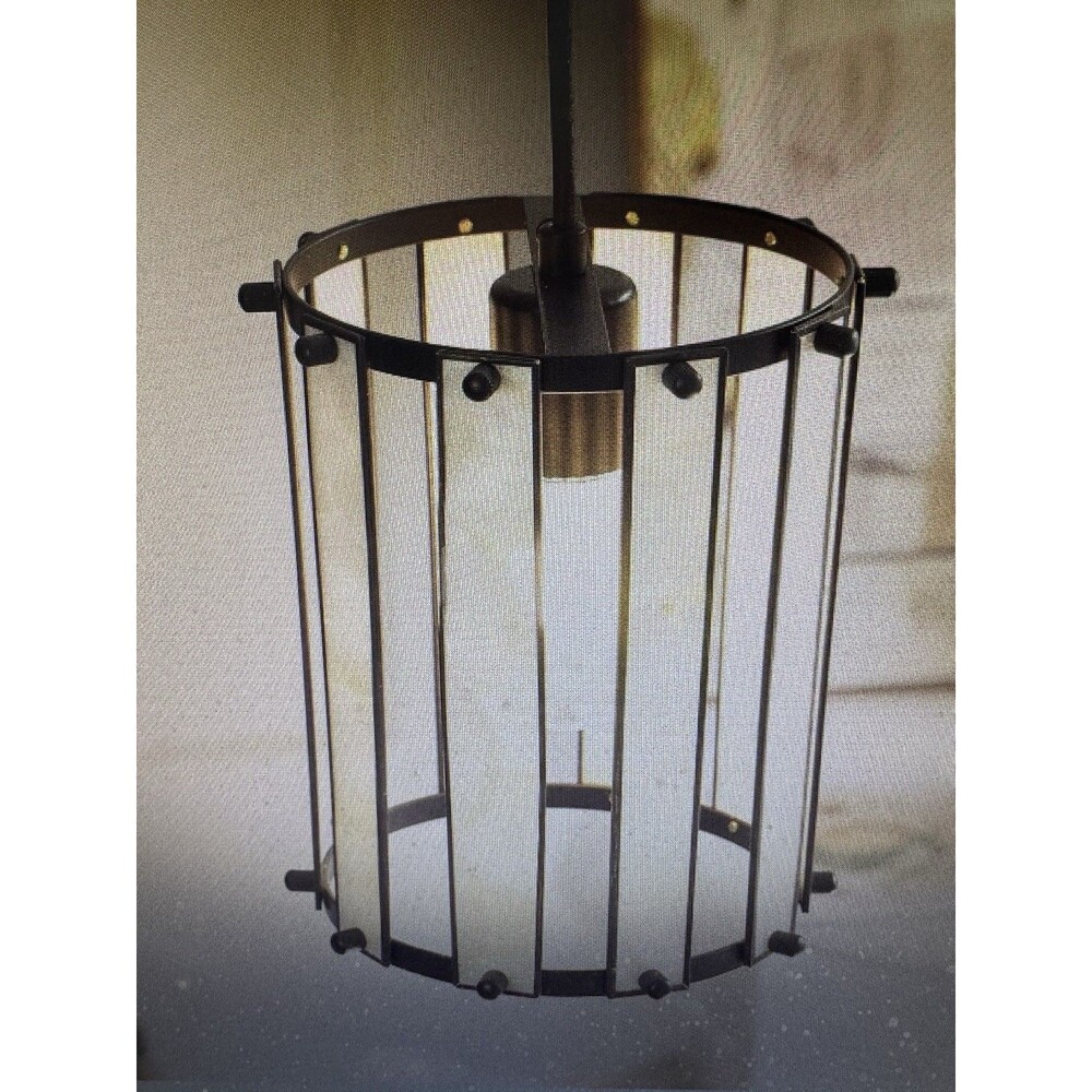 Home Decorators Indoor Glass Mini Pendant Light in Oil-Rubbed Bronze